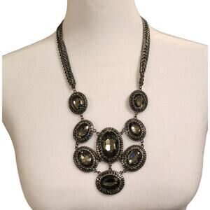 Cara New York Couture Bold Black Beaded Pendant Multiple Chain Necklace